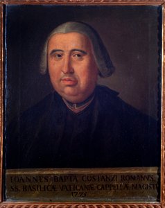 Portret van Giovanni Battista Costanzi, Italiaanse componist en cellist