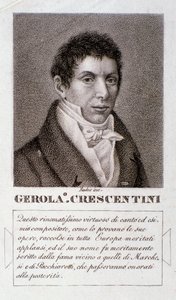 Portret van Girolamo Crescentini (gravure)
