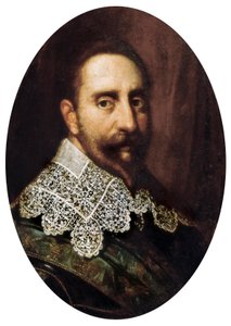 Portret van Gustaaf-Adolf II (Gustaaf Adolf) (1594-1632), koning van Zweden van 1611 tot 1632. Schilderij. Padua, Gemeentelijk Museum van Padua. door Unknown artist