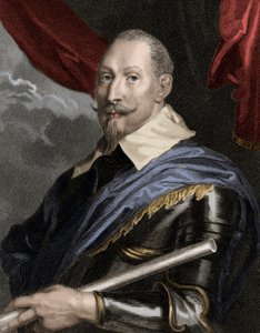 Portret van Gustaaf Adolf II (1594-1632), koning van Zweden - gravure - 19e eeuw door Unknown artist
