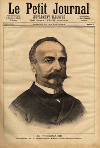 Portret van Gustave Noblemaire (1832-1924) die, na met succes toezicht te hebben gehouden op de bouw van de Alger-Oran spoorlijn tot 1869, terugkeerde naar Parijs om de leiding over de Paris Lyon Mediterranee maatschappij over te nemen, een functie die hij door Unknown artist