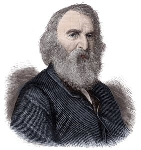 Portret van Henry Longfellow, Amerikaanse dichter en opvoeder door Unknown artist
