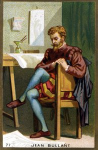 Portret van Jean Bullant (1520 - 1578) Franse architect, ontwerper en theoreticus. Chromolithografie van de 19e eeuw door Unknown artist