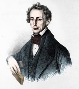 Portret van Johann Christian Doppler (1803-1853). Oostenrijkse natuurkundige. 19e-eeuwse gravure door Unknown artist