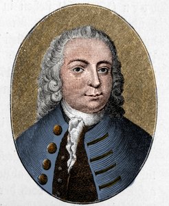 Portret van Johann Christian Gunther. Duitse dichter (1695 - 1723). Gravure door Unknown artist