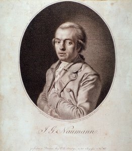 Portret van Johann Gottlieb Naumann (gravure)