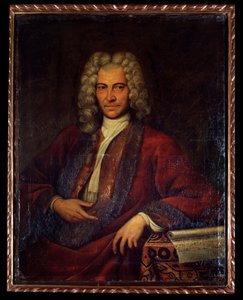Portret van Johann Joseph Fux, Oostenrijkse componist, muziektheoreticus en pedagoog