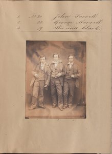 [Portret van John Farrell, George Morrell en Thomas Clark]. door Unknown artist