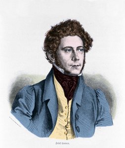 Portret van Joseph Lanner Oostenrijkse componist, violist en dirigent (1801-1843)