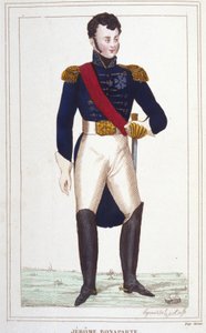 Portret van Jérôme Bonaparte 1784-1860. Gravure uit 1830