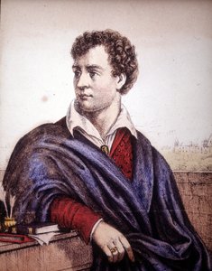 Portret van Lord George Gordon Noel Byron (1788-1824), 6e Baron, Britse dichter. door Unknown artist