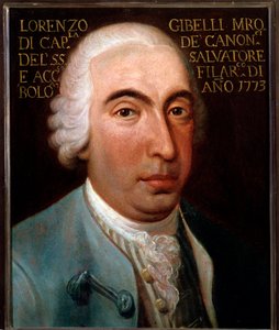 Portret van Lorenzo Gibelli (1719-1812), Italiaanse componist, castraat
