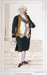 Portret van Lodewijk XVI (1754 - 1793) Gravure uit 1830