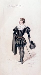 Portret van Lucio, tenor in Lucia di Lammermoor, opera van Gaetano Donizetti