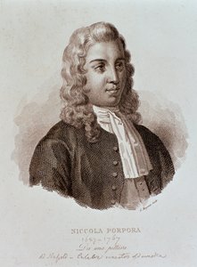 Portret van Niccola Porpora (gravure)