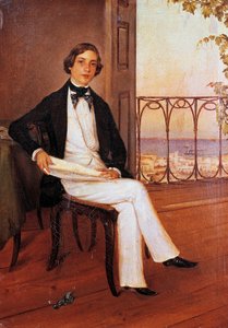 Portret van Othon I van Griekenland, prins van Beieren en eerste koning van Griekenland, circa 1833 (schilderij)