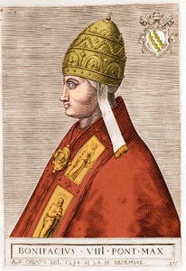 Portret van Paus Bonifatius VIII (Benedetto Caetani ook wel Bonifacio VIII genoemd)