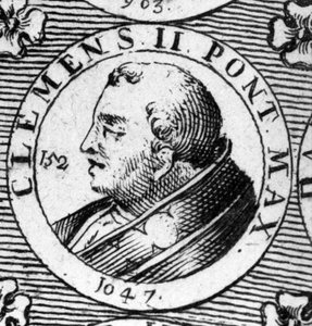 Portret van paus Clemens II (overleden 1047) door Unknown artist