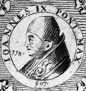 Portret van paus Johannes IX (898-900) door Unknown artist
