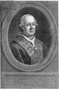 Portret van paus Pius VI (Giovanni Angelo Braschi) (1775-1799).