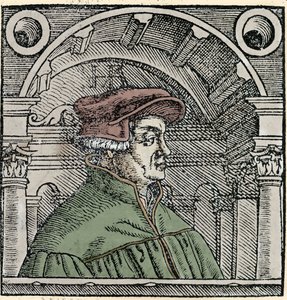 Portret van Ulrich Zwingli (1484 - 1531), Zwitserse religieuze hervormer. door Unknown artist
