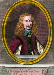Portret van Vincent Car (1597-1648) Franse schrijver Gravure uit de 18e eeuw Privécollectie door Unknown artist