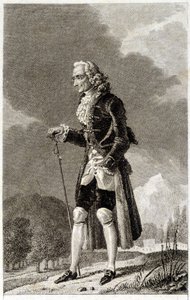 Portret van Voltaire (1694 - 1778), Franse schrijver en filosoof, op leeftijd. door Unknown artist