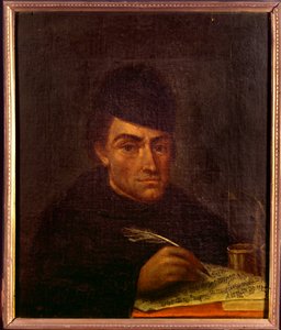 Portret van pater Francesco Antonio Calegari, Italiaanse barokmuziektheoreticus, componist en priester