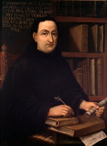 Portret van Italiaanse componist Ferdinando Antonio Lazari (1678-1754)