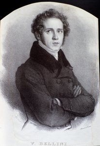 Portret van Italiaanse componist Vincenzo Bellini door Unknown artist