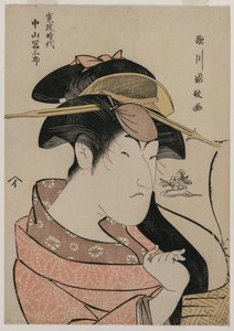Portret van de Acteur Nakayama Tomisaburo als een Vrouw