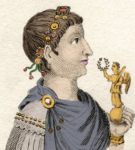 Portret van de Oost-Romeinse keizer Flavius Arcadius (377-408) door Unknown artist