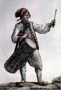Portret van de Franse tenor Antoine Trial (1736 - 1795) in de rol van Père la Joie in 