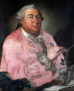 Portret van de Italiaanse componist Niccolo Jommelli (1714 -1774) Anoniem schilderij. 1760 rond Bologna, Museo Civico Biblioteca Musicale door Unknown artist