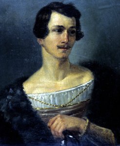 Portret van de Italiaanse tenor Domenico Donzelli (1790 - 1873) in 