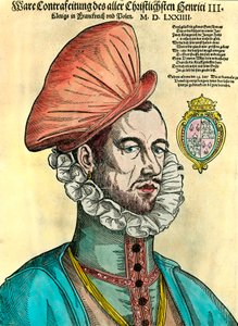 Portret van de koning van Frankrijk Hendrik III (1551-1589)