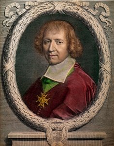 Portret van de kerkman Francois de Harlay, abt van Jumieges (1625-1695) Gravure uit de 17e eeuw Parijs, Musee Carnavalet door Unknown artist