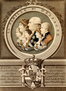 Portret van de koninklijke familie van Spanje: Koning Carlos IV (Karel IV) door Unknown artist