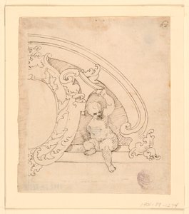 Ontwerp voor een decoratief fronton door Unknown artist