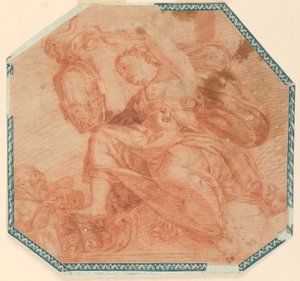 Project voor een Beschilderd Plafond door Unknown artist