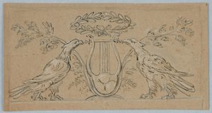 Project voor de decoratie van een langwerpig paneel door Unknown artist