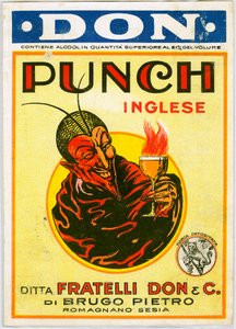 Punch Engelse alcoholadvertentie met een duivel door Unknown artist