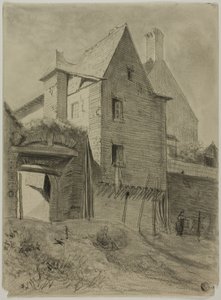 Overblijfsel van oud kasteel opgenomen in boerderij