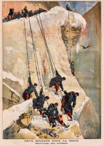 Redding van 2 soldaten van het 97e linie regiment door Unknown artist
