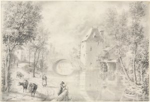 Weg bij de Oude Brug door Unknown artist