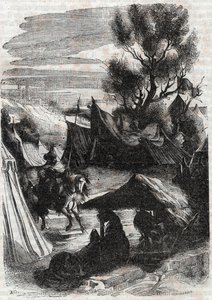 Roland in het Saraceense kamp - gravure van 1851 uit 