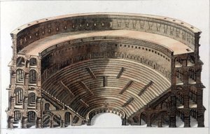 Romeins theater. Gravure uit het begin van de 19e eeuw. door Unknown artist