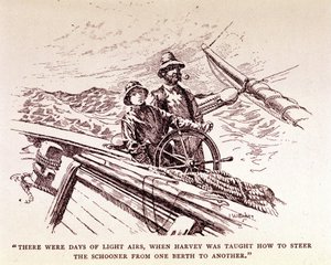 Rudyard Kipling: “Captains courageous”, New York 1899 (gravure) door Unknown artist