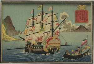 Russisch zeilschip, uit de set van acht afbeeldingen van buitenlandse schepen