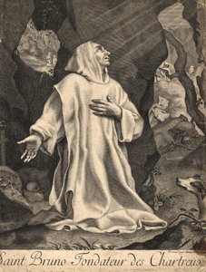Sint Bruno, stichter van de Orde van de Kartuizers (Keulen, ca. 1035 in Serra San Bruno, Calabrië
